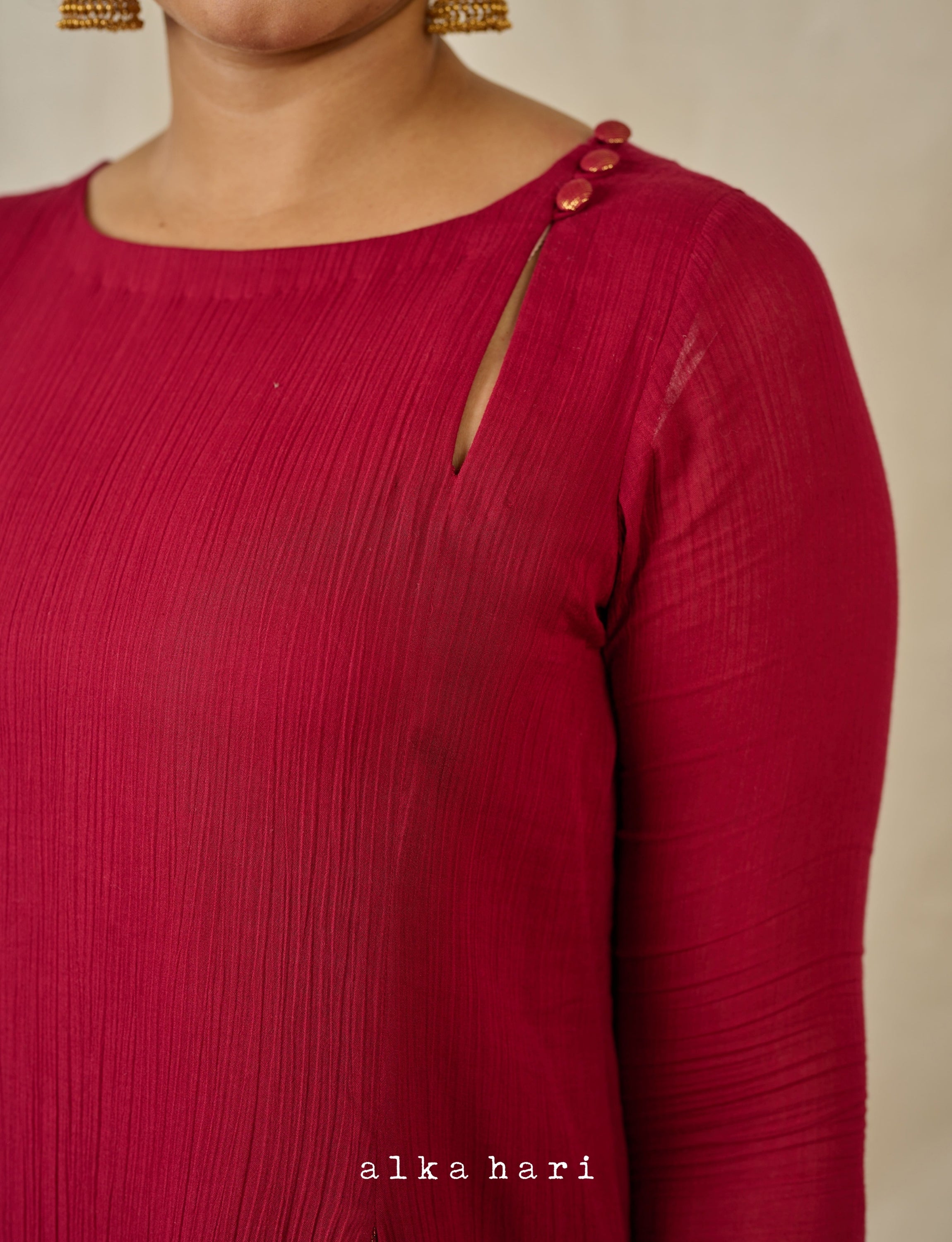 Maroon Anarkali